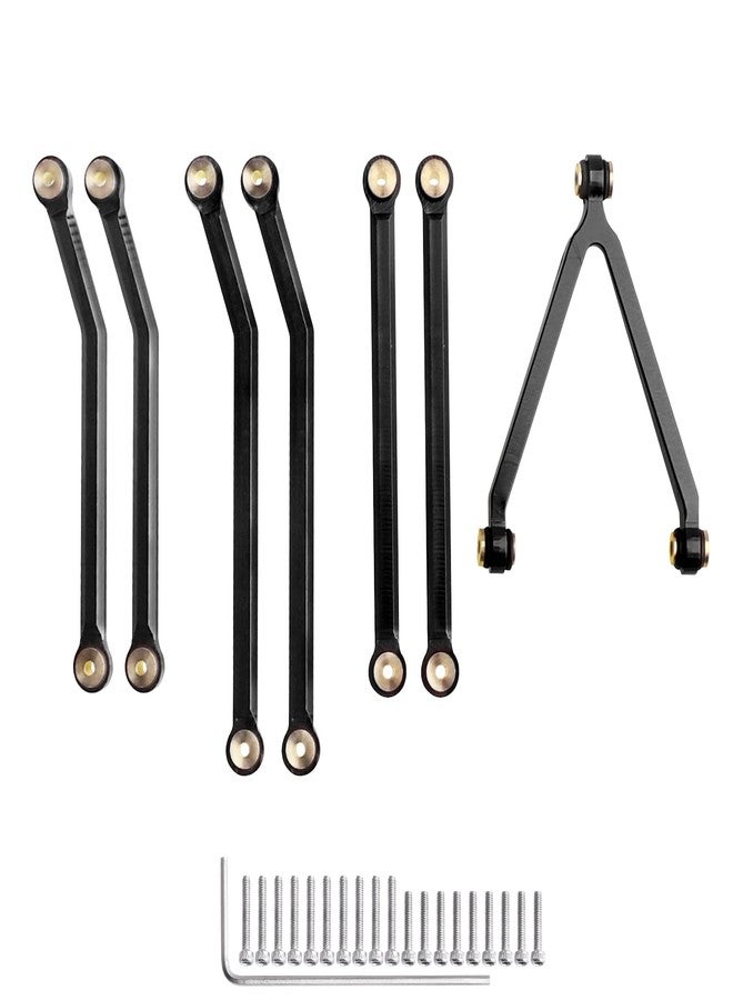 AllinRC High Clearance Chassis Links Set for SCX24 Bronco JLU C10 AXI00001 AXI00002 Axial 1/24 RC Crawler Car (Black) - Image 2